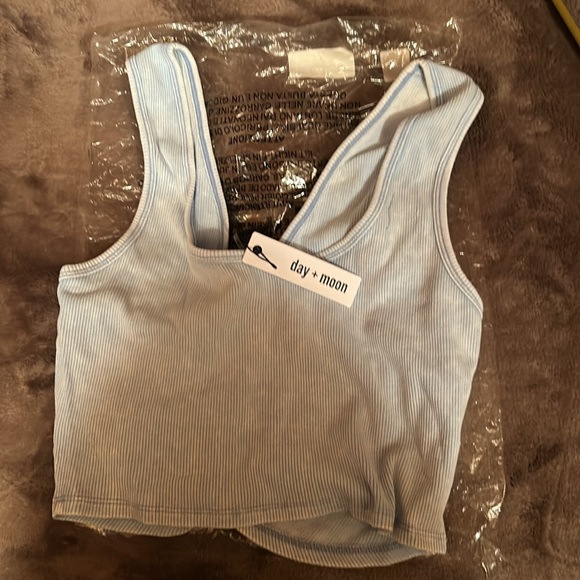 NEW|Sky blue|crop top|Under shirt|Large| - Picture 4 of 7